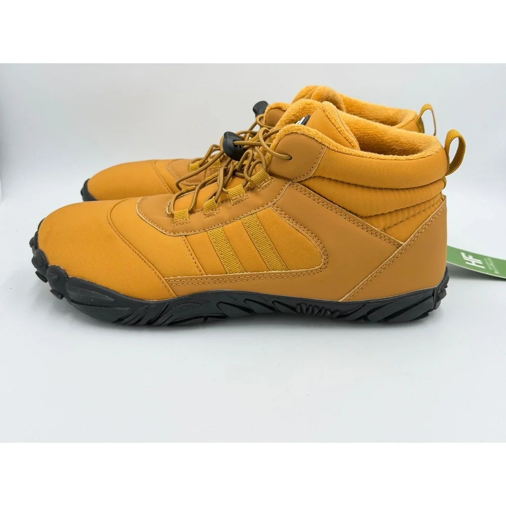 HIKE Footwear HF Barefoot Winter Boots Mens EU 42 Yellow Insulated Wide Toe Box